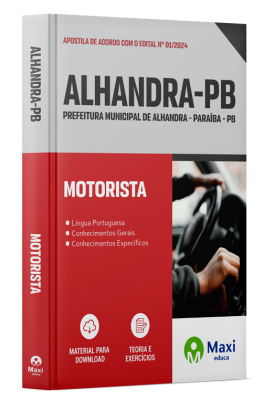 Apostila Prefeitura de Alhandra - PB - 2024 - Motorista