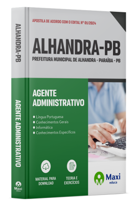 Apostila Prefeitura de Alhandra - PB - 2024 - Agente Administrativo