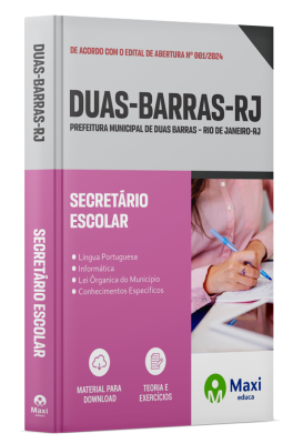 Apostila Prefeitura de Duas Barras-RJ 2024 - Secretário escolar
