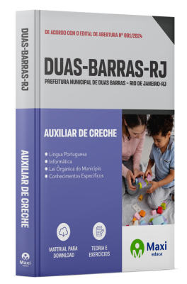 Apostila Prefeitura de Duas Barras-RJ 2024 - Auxiliar de creche