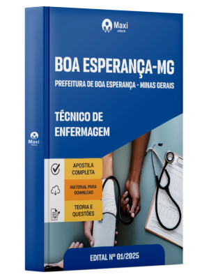 Apostila Prefeitura de Boa Esperança - MG - 2025 - Técnico de Enfermagem