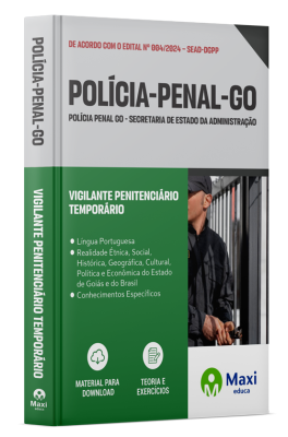 Apostila Polícia Penal GO - 2024 - Vigilante Penitenciário Temporário