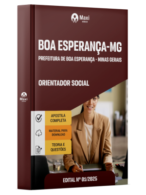 Apostila Prefeitura de Boa Esperança - MG - 2025 - Orientador Social