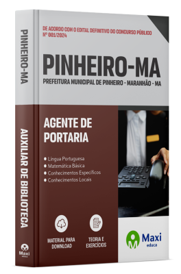 Apostila Prefeitura de Pinheiro - MA - 2024 - Agente de Portaria