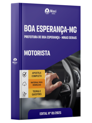 Apostila Prefeitura de Boa Esperança - MG - 2025 - Motorista