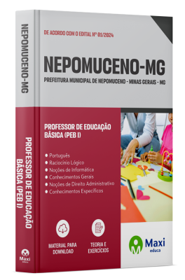 Apostila Prefeitura de Nepomuceno - MG - 2024 - Professor de Educação Básica (PEB I)