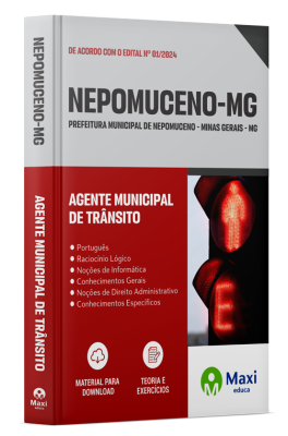 Apostila Prefeitura de Nepomuceno - MG - 2024 - Agente de Trânsito Municipal