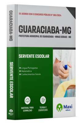 Apostila Prefeitura de Guaraciaba - MG - 2024 - Servente Escolar