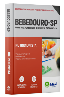 Apostila Prefeitura de Bebedouro - SP - 2024 - Nutricionista