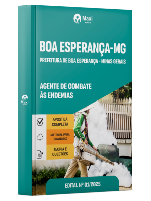 Apostila Prefeitura de Boa Esperança - MG - 2025 - Agente De Combate Às Endemias