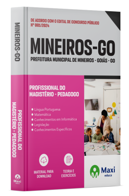 Apostila Prefeitura de Mineiros - GO - 2024 - Profissional do Magistério - Pedagogo