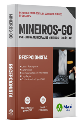 Apostila Prefeitura de Mineiros - GO - 2024 - Recepcionista
