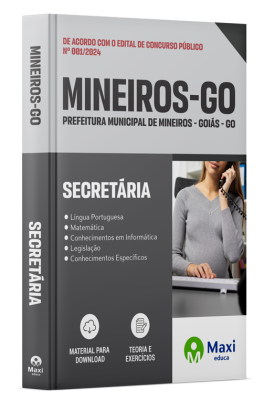 Apostila Prefeitura de Mineiros - GO - 2024 - Secretária