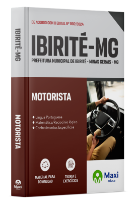 Apostila Prefeitura de Ibirité - MG - 2024 - Motorista
