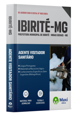 Apostila Prefeitura de Ibirité - MG - 2024 - Agente Visitador Sanitário