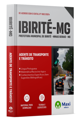 Apostila Prefeitura de Ibirité - MG - 2024 - Agente de Transporte e Trânsito
