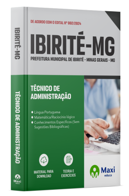 Apostila Prefeitura de Ibirité - MG - 2024 - Técnico de Administração