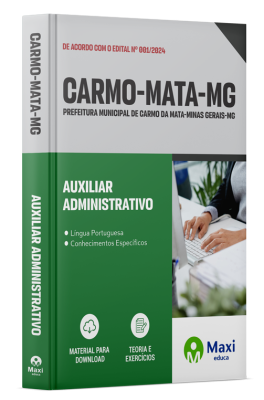 Apostila Prefeitura de Carmo da Mata - MG - 2024 - Auxiliar Administrativo