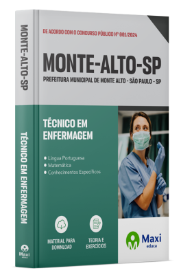Apostila Prefeitura de Monte Alto - SP - 2024 - Técnico em Enfermagem