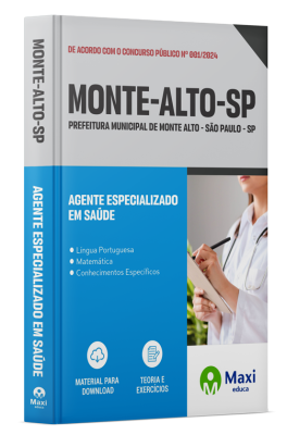 Apostila Prefeitura de Monte Alto - SP - 2024 - Agente especializado em Saúde