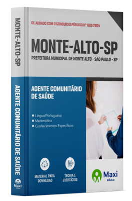 Apostila Prefeitura de Monte Alto - SP - 2024 - Agente comunitário de Saúde