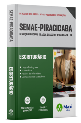 Apostila SEMAE Piracicaba - SP - 2024 - Escriturário