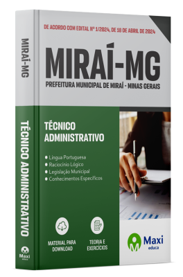 Apostila Prefeitura de Miraí - MG - 2024 - Técnico Administrativo