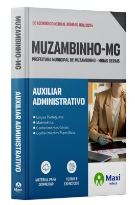 Apostila Prefeitura de Muzambinho - MG - 2024 - Auxiliar Administrativo