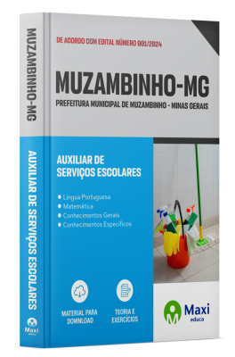 Apostila Prefeitura de Muzambinho - MG - 2024 - Auxiliar de Serviços Escolares