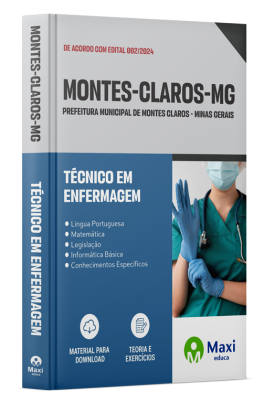 Apostila Prefeitura de Montes Claros - MG - 2024 - Técnico em Enfermagem
