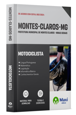 Apostila Prefeitura de Montes Claros - MG - 2024 - Motociclista