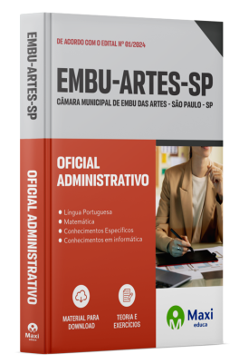 Apostila Câmara de Embu das Artes - SP - 2024 - Oficial Administrativo