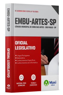 Apostila Câmara de Embu das Artes - SP - 2024 - Oficial Legislativo