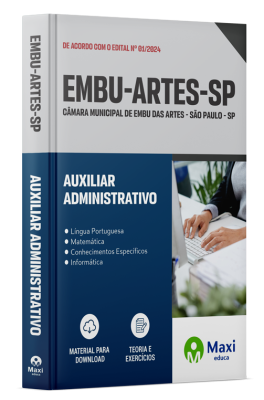 Apostila Câmara de Embu das Artes - SP - 2024 - Auxiliar Administrativo