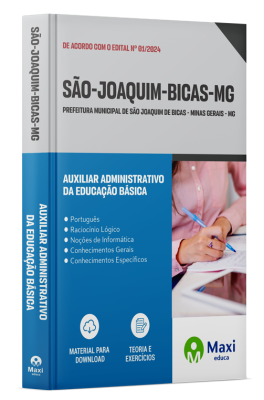Apostila Prefeitura de São Joaquim de Bicas - MG - 2024 - Auxiliar Administrativo da Educação Básica