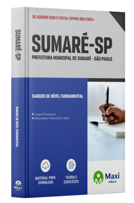 Apostila Prefeitura de Sumaré - SP - 2024 - Cargos de Nível Fundamental