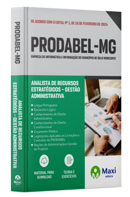Apostila PRODABEL - 2024 - Analista de Recursos Estratégicos – Gestão Administrativa