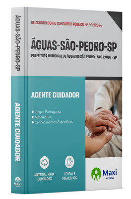 Apostila Prefeitura de Águas de São Pedro - SP - 2024 - Agente Cuidador