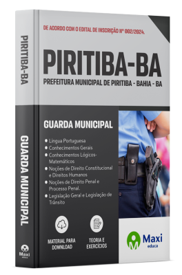 Apostila Prefeitura de Piritiba - BA - 2024 - Guarda Municipal