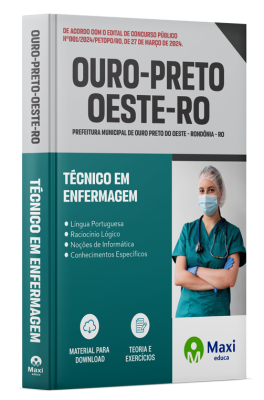 Apostila Prefeitura de Ouro Preto do Oeste - RO - 2024 - Técnico em Enfermagem