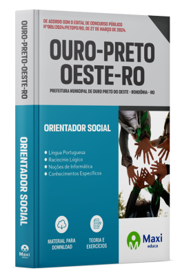 Apostila Prefeitura de Ouro Preto do Oeste - RO - 2024 - Orientador Social