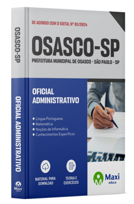 Apostila Prefeitura de Osasco - SP - 2024 - Oficial Administrativo
