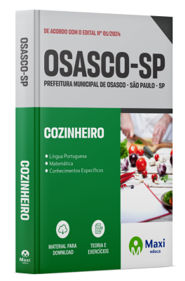 Apostila Prefeitura de Osasco - SP - 2024 - Cozinheiro