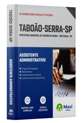 Apostila Prefeitura de Taboão da Serra - SP - 2024 - Assistente Administrativo