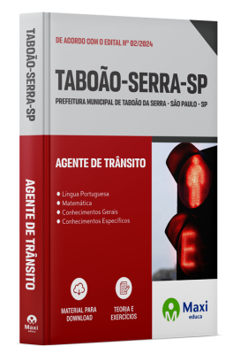 Apostila Prefeitura de Taboão da Serra - SP - 2024 - Agente de Trânsito