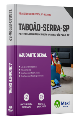 Apostila Prefeitura de Taboão da Serra - SP - 2024 - Ajudante Geral