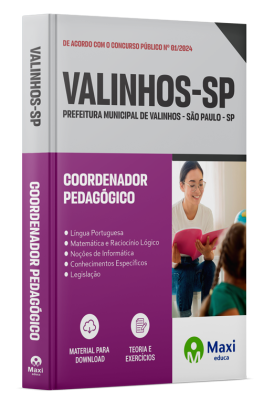 Apostila Prefeitura de Valinhos - SP - 2024 - Coordenador Pedagógico