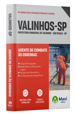 Apostila Prefeitura de Valinhos - SP - 2024 - Agente de Combate às Endemias