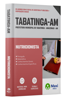 Apostila Prefeitura de Tabatinga - AM - 2024 - Nutricionista
