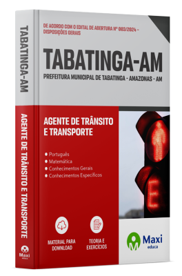 Apostila Prefeitura de Tabatinga - AM - 2024 - Agente de Trânsito e Transporte